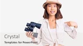  Presentation with explorer - Cool new PPT theme with young-beautiful-chinese-girl-wearing backdrop and a lemonade colored foreground