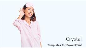  Presentation with pajama - Slides with young-beautiful-chinese-girl-wearing background and a white colored foreground