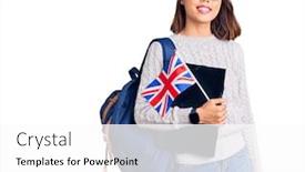  Presentation with happy young student girl holding - Audience pleasing slide deck consisting of young-beautiful-chinese-girl-wearing backdrop and a white colored foreground