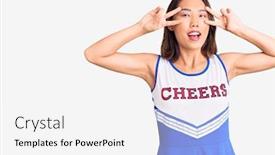  Presentation with peace - PPT theme enhanced with young-beautiful-chinese-girl-wearing background and a white colored foreground