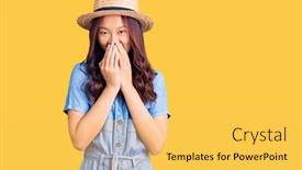  Presentation with scandal - Amazing PPT layouts having young-beautiful-chinese-girl-wearing backdrop and a yellow colored foreground