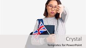  Presentation with binder - PPT layouts consisting of young-beautiful-chinese-girl-wearing background and a white colored foreground