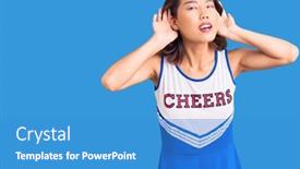  Presentation with deaf - Amazing theme having young-beautiful-chinese-girl-wearing backdrop and a teal colored foreground