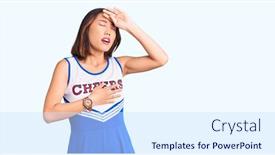  Presentation with flu virus - Slide deck with young-beautiful-chinese-girl-wearing background and a sky blue colored foreground