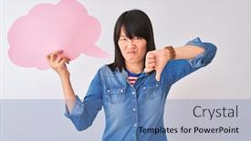  Presentation with chinese chinese - Amazing slide set having young-beautiful-chinese-woman-holding backdrop and a teal colored foreground