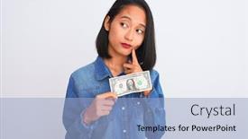  Presentation with chinese chinese - Beautiful theme featuring young-beautiful-chinese-woman-holding backdrop and a light blue colored foreground