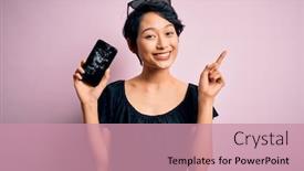  Presentation with beautiful tibet scenery in china - Slides enhanced with young-beautiful-chinese-woman-holding background and a coral colored foreground