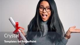  Presentation with hands holding - Theme enhanced with young-beautiful-chinese-woman-holding background and a tawny brown colored foreground