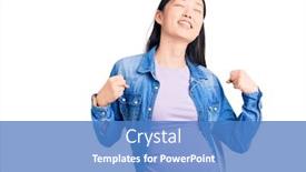  Presentation with baby celebration - Colorful PPT theme enhanced with young-beautiful-chinese-woman-pregnant backdrop and a teal colored foreground