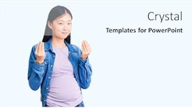 Presentation with salary - Slides with young-beautiful-chinese-woman-pregnant background and a cool aqua colored foreground