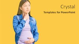  Presentation with infection - Beautiful slide deck featuring young-beautiful-chinese-woman-pregnant backdrop and a yellow colored foreground