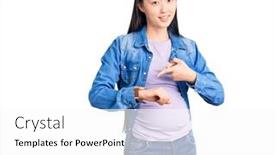  Presentation with angry baby - Amazing slide set having young-beautiful-chinese-woman-pregnant backdrop and a white colored foreground