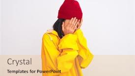  Presentation with woman crying - Amazing PPT theme having young-beautiful-chinese-woman-wearing backdrop and a  colored foreground