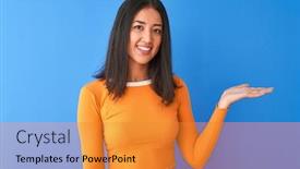  Presentation with beautiful tibet scenery in china - Beautiful slides featuring young-beautiful-chinese-woman-wearing backdrop and a gold colored foreground