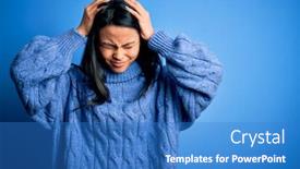  Presentation with migraine - Beautiful presentation design featuring young-beautiful-chinese-woman-wearing backdrop and a teal colored foreground