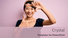  Presentation with king crown - Colorful slide deck enhanced with young-beautiful-chinese-woman-wearing backdrop and a lemonade colored foreground