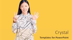  Presentation with beautiful tibet scenery in china - Presentation with young-beautiful-chinese-woman-wearing background and a yellow colored foreground