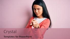  Presentation with chinese chinese - Slide set consisting of young-beautiful-chinese-woman-wearing background and a coral colored foreground