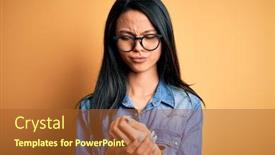  Presentation with chinese chinese - PPT theme enhanced with young-beautiful-chinese-woman-wearing background and a red colored foreground