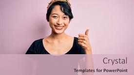  Presentation with king crown - Amazing slide deck having young-beautiful-chinese-woman-wearing backdrop and a lemonade colored foreground