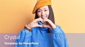  Presentation with heart love - Amazing presentation design having young-beautiful-chinese-woman-wearing backdrop and a teal colored foreground