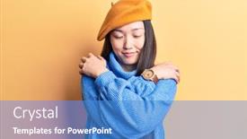  Presentation with confident love - Theme having young-beautiful-chinese-woman-wearing background and a teal colored foreground