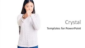  Presentation with chinese chinese - PPT layouts having young-beautiful-chinese-woman-wearing background and a white colored foreground