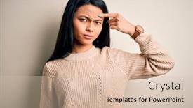  Presentation with acne woman - Slides with young-beautiful-chinese-woman-wearing background and a lemonade colored foreground