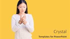  Presentation with arthritis - Colorful presentation theme enhanced with young-beautiful-chinese-woman-wearing backdrop and a yellow colored foreground