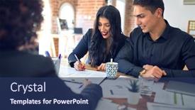  Presentation with mortgage - Colorful PPT layouts enhanced with young-beautiful-couple-applying backdrop and a ocean colored foreground