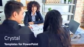  Presentation with young happy couple - Beautiful presentation theme featuring young-beautiful-couple-applying backdrop and a navy blue colored foreground