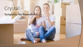  Presentation with shame - Audience pleasing slide set consisting of young-beautiful-couple-sitting backdrop and a lemonade colored foreground