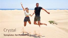  Presentation with young happy couple - Amazing PPT layouts having young-beautiful-couple-smiling-happy backdrop and a lemonade colored foreground