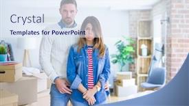  Presentation with crying - Presentation having young-beautiful-couple-standing background and a sky blue colored foreground