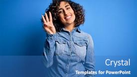  Presentation with arab - Cool new theme with young-beautiful-curly-arab-woman backdrop and a teal colored foreground