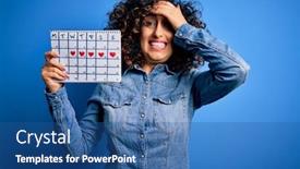  Presentation with arab - Presentation design consisting of young-beautiful-curly-arab-woman background and a ocean colored foreground