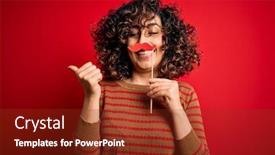  Presentation with arab - Slide set with young-beautiful-curly-arab-woman background and a tawny brown colored foreground