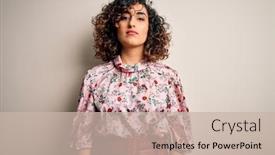  Presentation with arab - Presentation theme enhanced with young-beautiful-curly-arab-woman background and a soft green colored foreground