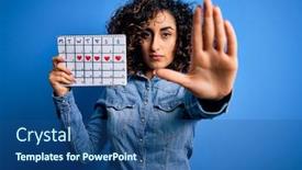  Presentation with arab - Beautiful presentation design featuring young-beautiful-curly-arab-woman backdrop and a ocean colored foreground