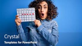  Presentation with arab - Presentation design with young-beautiful-curly-arab-woman background and a ocean colored foreground