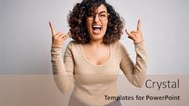  Presentation with arab music - Amazing presentation having young-beautiful-curly-arab-woman backdrop and a coral colored foreground