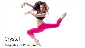  Presentation with dance - Beautiful slides featuring young beautiful dancer posing backdrop and a white colored foreground