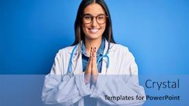  Presentation with forgiveness - Amazing slide set having young-beautiful-doctor-woman-wearing backdrop and a light blue colored foreground