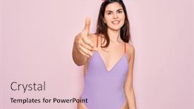  Presentation with pink business - Amazing presentation having young-beautiful-fashion-girl-wearing backdrop and a lemonade colored foreground