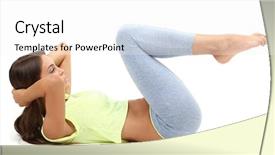  Presentation with fitness - Beautiful slide deck featuring young-beautiful-fitness-girl-doing backdrop and a white colored foreground