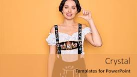  Presentation with blue eyes - Cool new theme with young-beautiful-german-woman backdrop and a  colored foreground