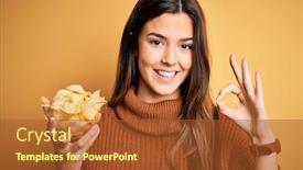  Presentation with bowl - Audience pleasing presentation consisting of young-beautiful-girl-holding-bowl backdrop and a red colored foreground