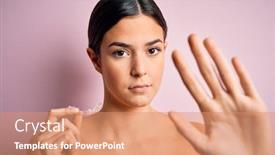  Presentation with dental - Amazing theme having young-beautiful-girl-holding-dental backdrop and a coral colored foreground