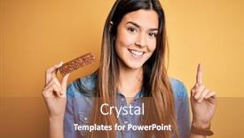  Presentation with protein bar - Slides enhanced with young-beautiful-girl-holding-healthy background and a red colored foreground
