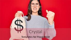  Presentation with beautiful young girl red - Audience pleasing PPT layouts consisting of young-beautiful-girl-holding-money backdrop and a red colored foreground